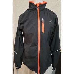 2117 Of Sweden Full Zip Windbreaker Jacket Women M Black Spring‎